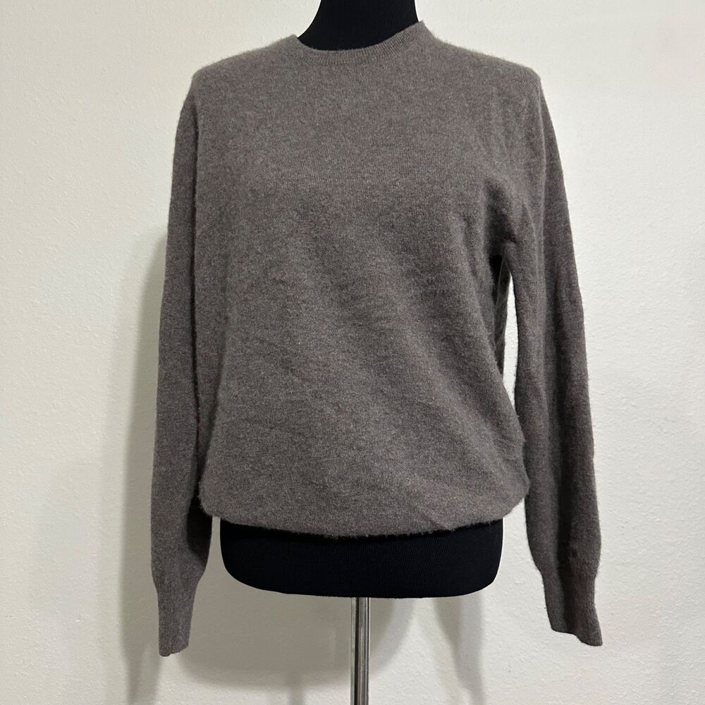• NAADAM 100% Cashmere Crewneck Sweater Taupe Brown Gray Melange Women's Size M